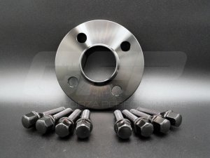 FIAT 500 Wheel Spacers - CFP - 12mm - Black - set of 2 w/ extended bolts